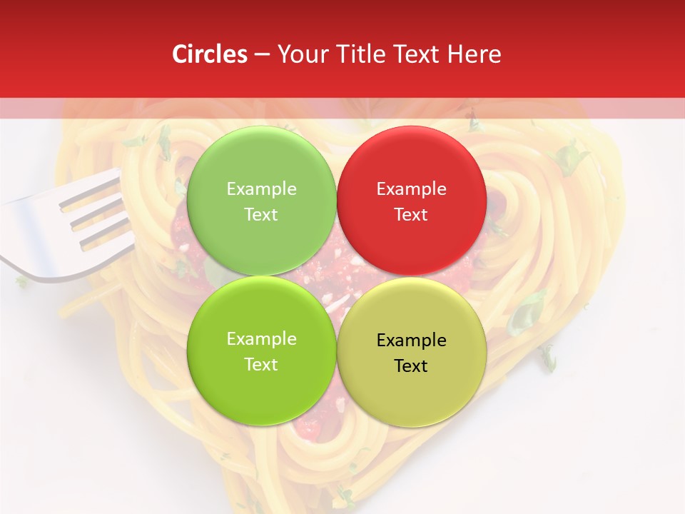 A Heart Shaped Pasta Dish With A Fork In It PowerPoint Template