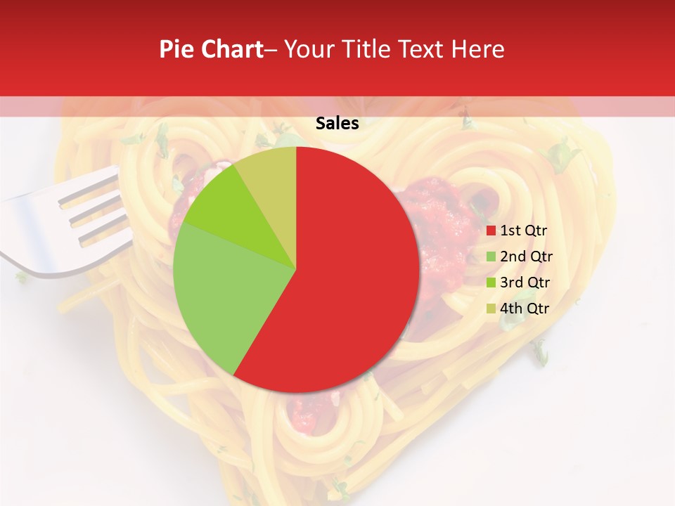 A Heart Shaped Pasta Dish With A Fork In It PowerPoint Template