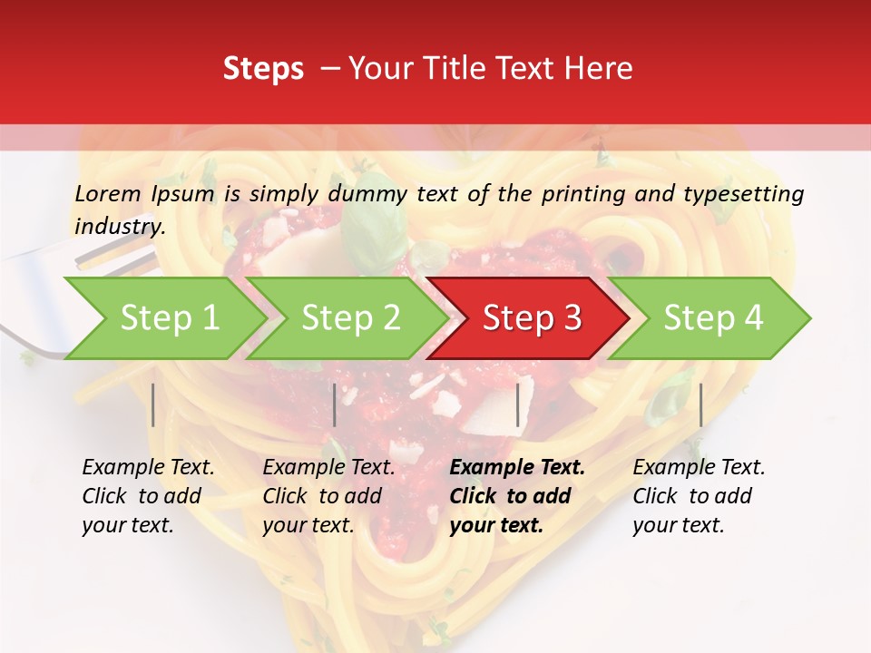 A Heart Shaped Pasta Dish With A Fork In It PowerPoint Template