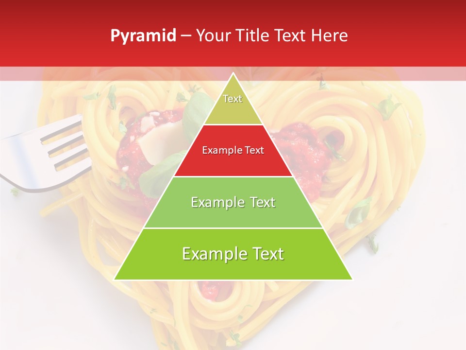 A Heart Shaped Pasta Dish With A Fork In It PowerPoint Template