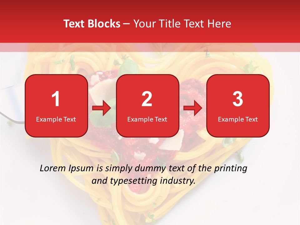 A Heart Shaped Pasta Dish With A Fork In It PowerPoint Template