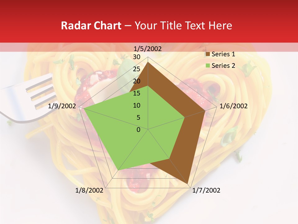 A Heart Shaped Pasta Dish With A Fork In It PowerPoint Template