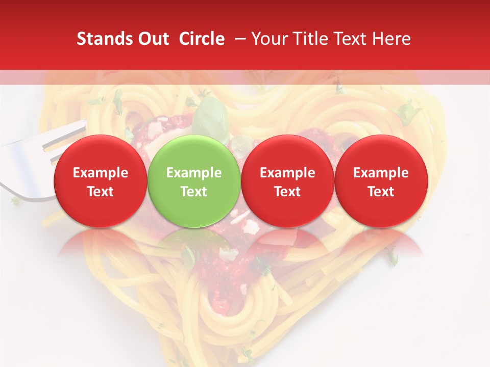 A Heart Shaped Pasta Dish With A Fork In It PowerPoint Template