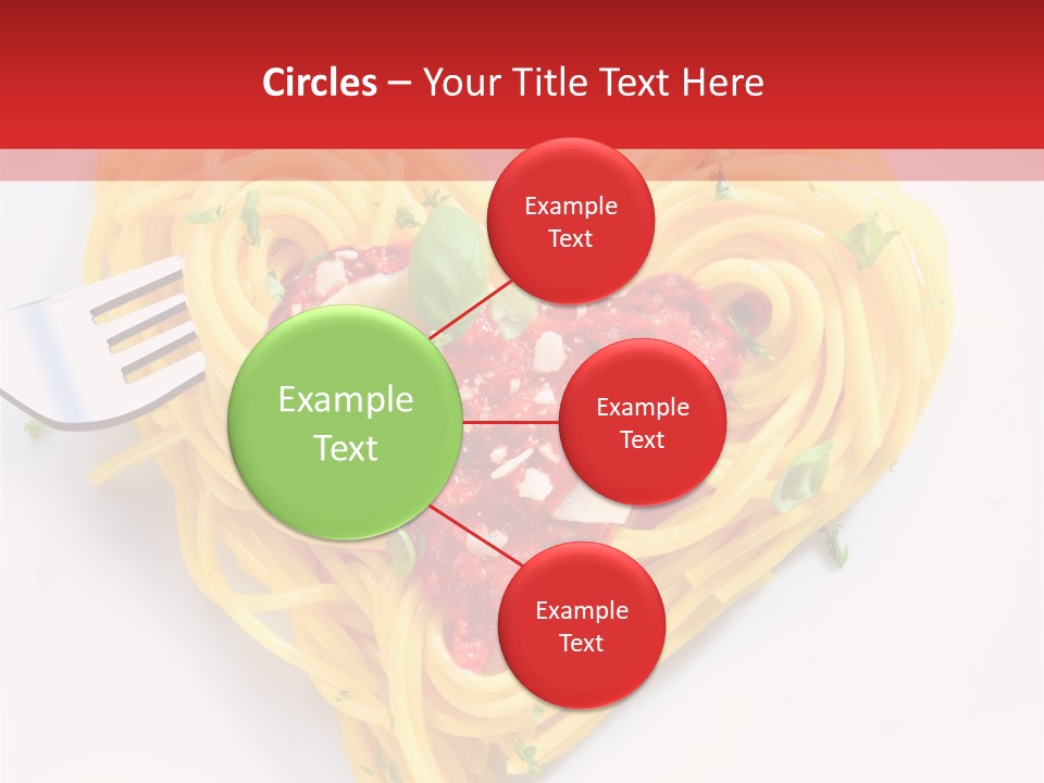 A Heart Shaped Pasta Dish With A Fork In It PowerPoint Template
