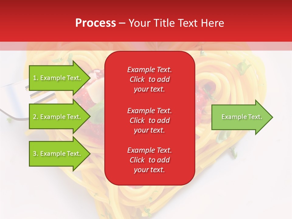 A Heart Shaped Pasta Dish With A Fork In It PowerPoint Template