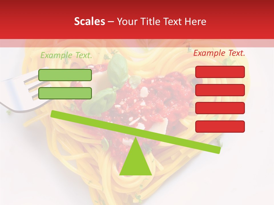 A Heart Shaped Pasta Dish With A Fork In It PowerPoint Template