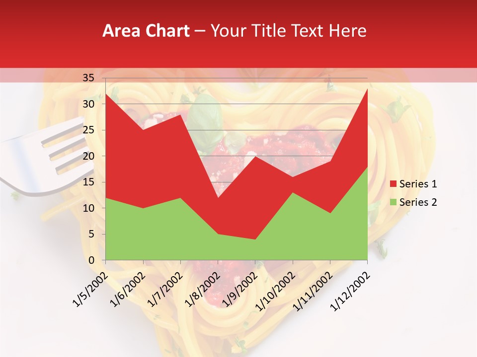 A Heart Shaped Pasta Dish With A Fork In It PowerPoint Template
