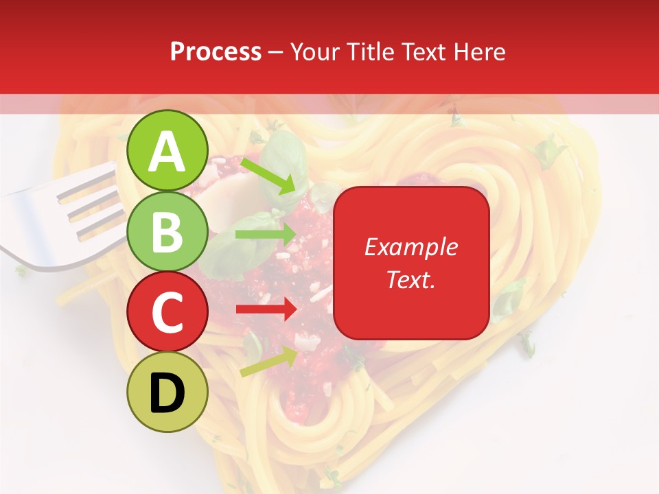 A Heart Shaped Pasta Dish With A Fork In It PowerPoint Template