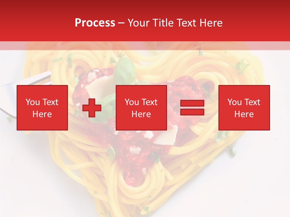 A Heart Shaped Pasta Dish With A Fork In It PowerPoint Template
