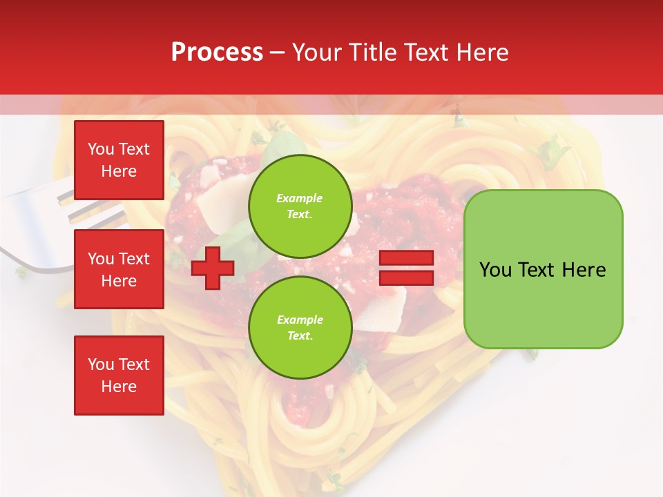 A Heart Shaped Pasta Dish With A Fork In It PowerPoint Template