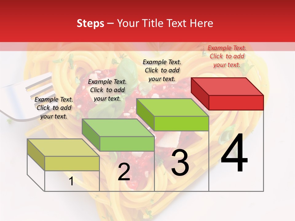 A Heart Shaped Pasta Dish With A Fork In It PowerPoint Template