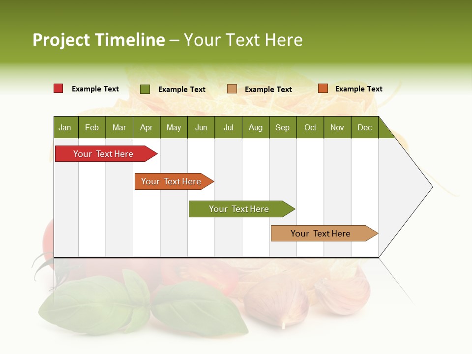 A Pile Of Pasta With Tomatoes And Basil PowerPoint Template