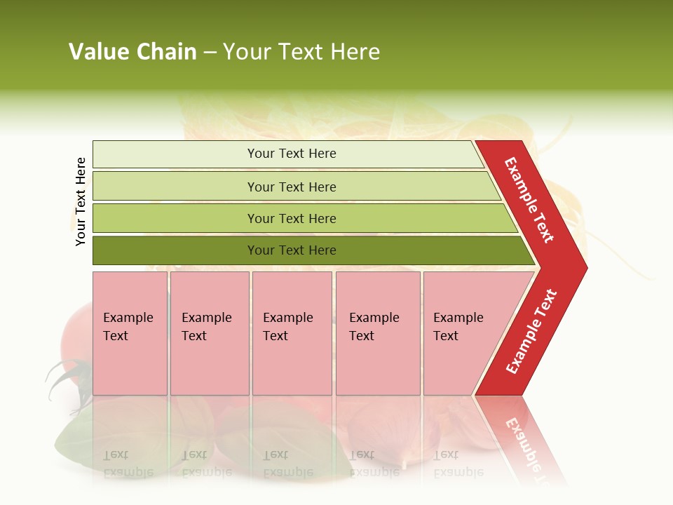 A Pile Of Pasta With Tomatoes And Basil PowerPoint Template