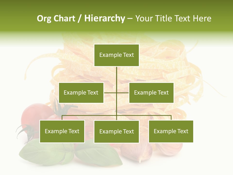 A Pile Of Pasta With Tomatoes And Basil PowerPoint Template