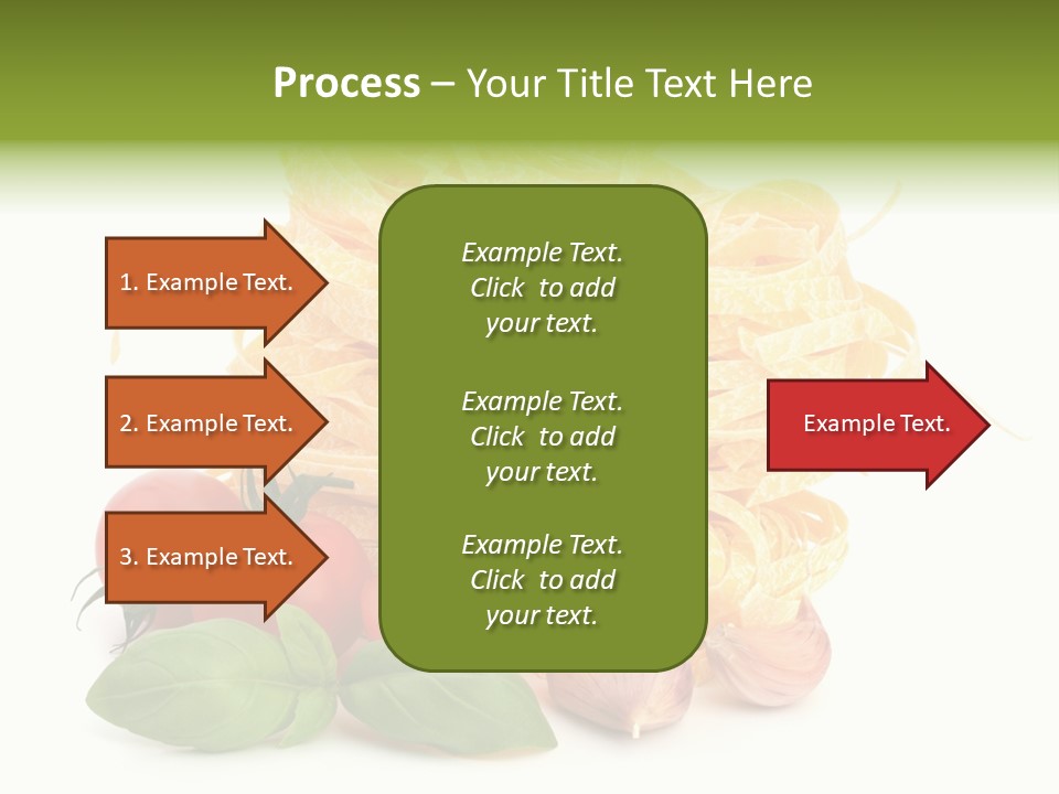 A Pile Of Pasta With Tomatoes And Basil PowerPoint Template