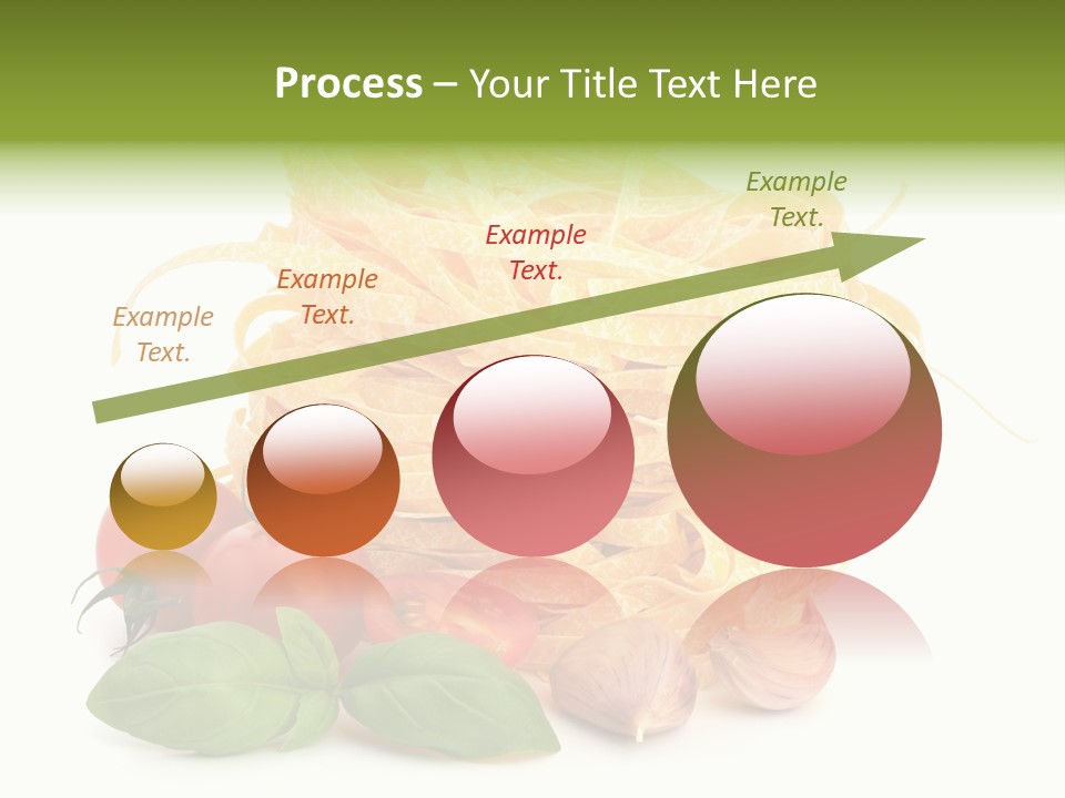 A Pile Of Pasta With Tomatoes And Basil PowerPoint Template