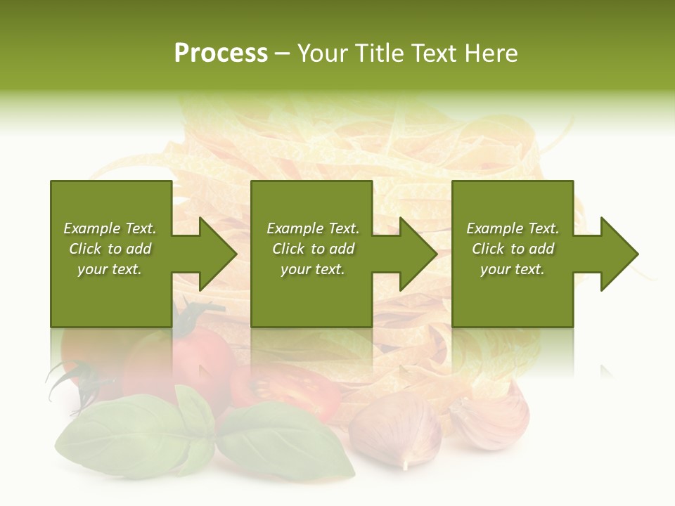 A Pile Of Pasta With Tomatoes And Basil PowerPoint Template