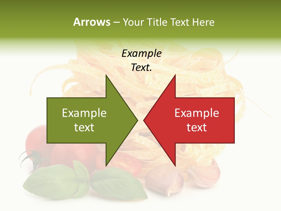 A Pile Of Pasta With Tomatoes And Basil PowerPoint Template