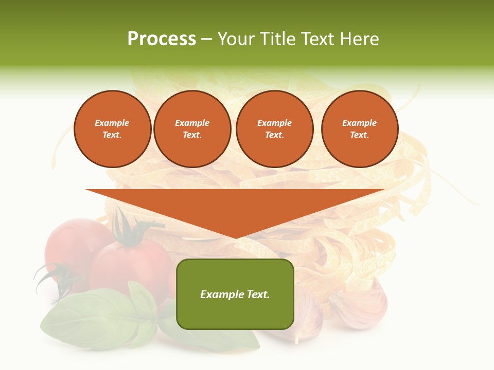 A Pile Of Pasta With Tomatoes And Basil PowerPoint Template