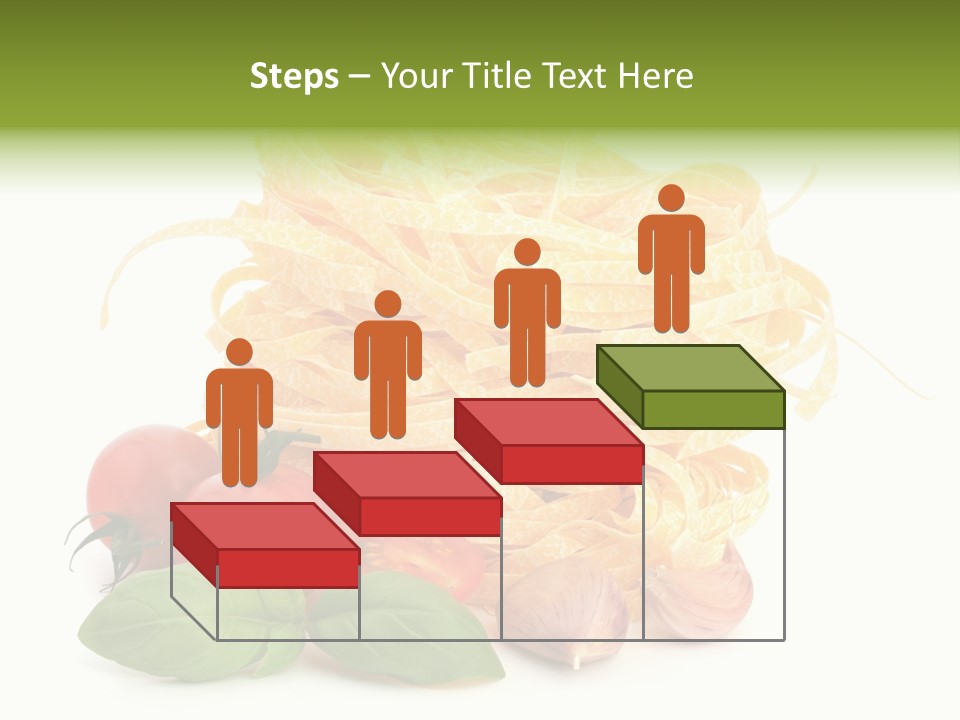 A Pile Of Pasta With Tomatoes And Basil PowerPoint Template