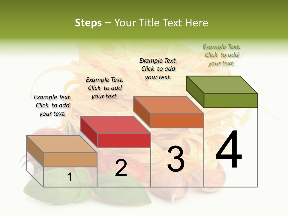 A Pile Of Pasta With Tomatoes And Basil PowerPoint Template