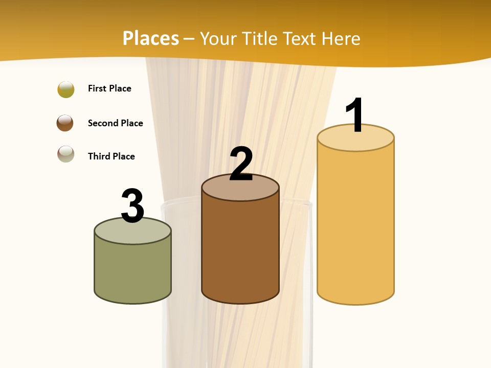 A Glass Filled With Pasta Noodles On Top Of A Table PowerPoint Template