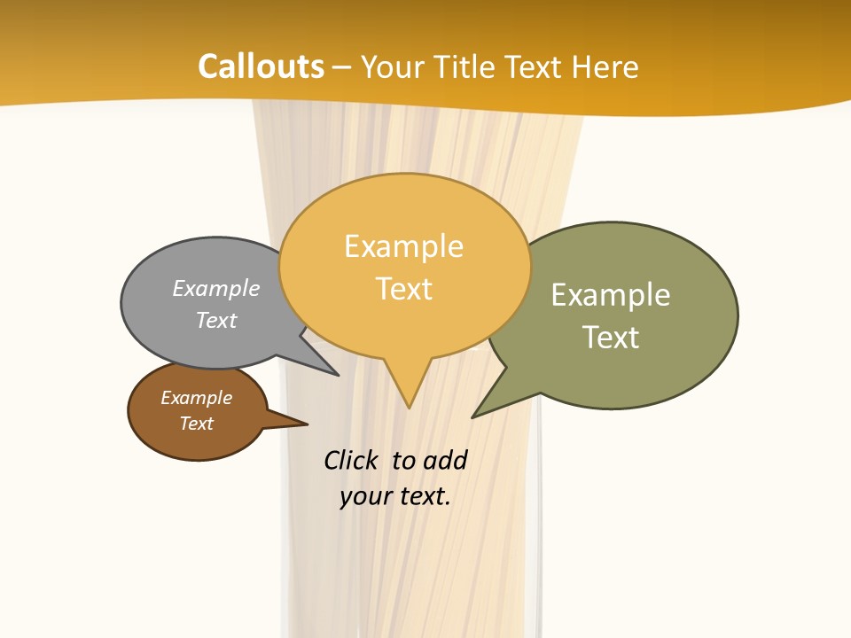 A Glass Filled With Pasta Noodles On Top Of A Table PowerPoint Template