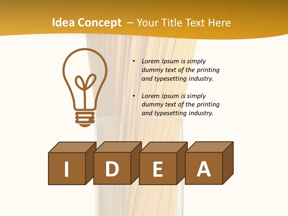 A Glass Filled With Pasta Noodles On Top Of A Table PowerPoint Template