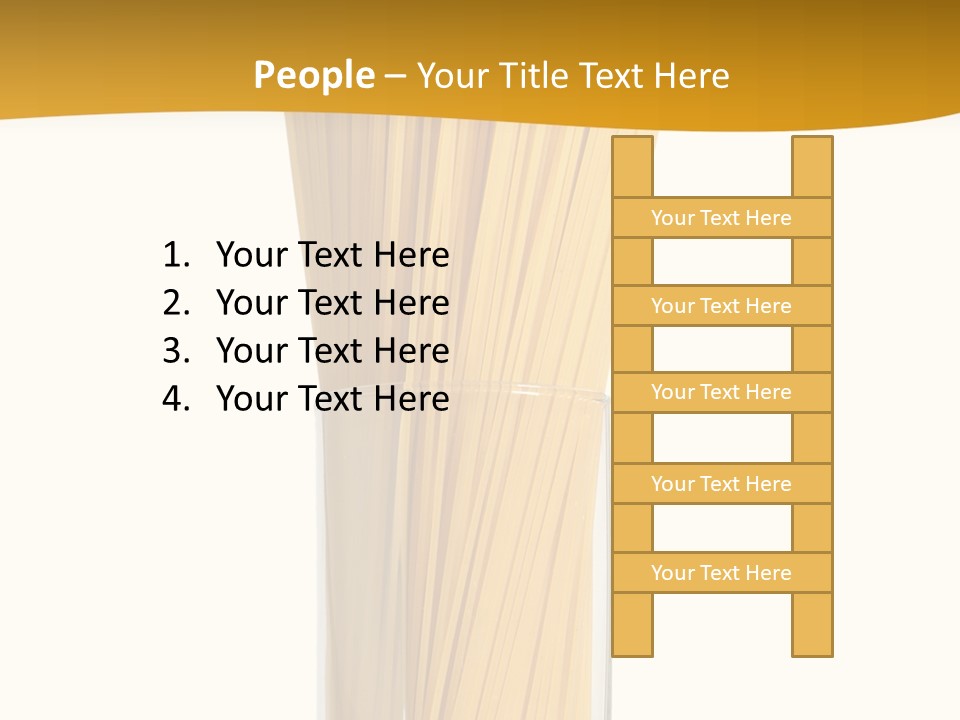 A Glass Filled With Pasta Noodles On Top Of A Table PowerPoint Template
