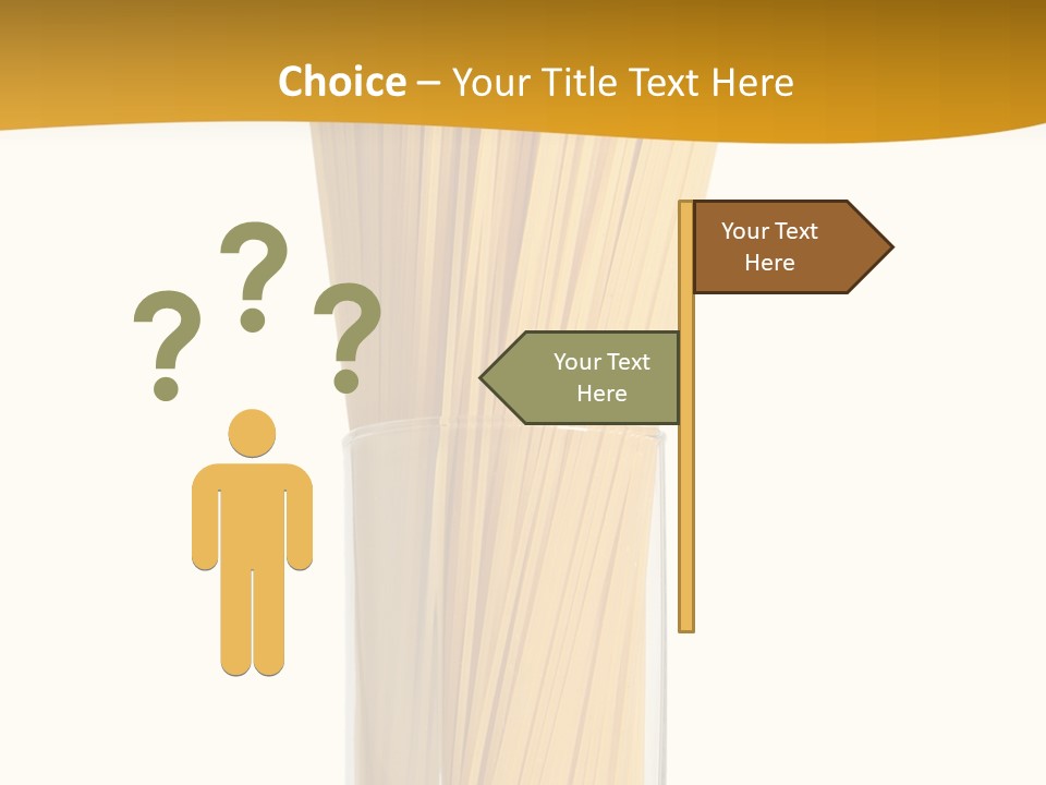 A Glass Filled With Pasta Noodles On Top Of A Table PowerPoint Template