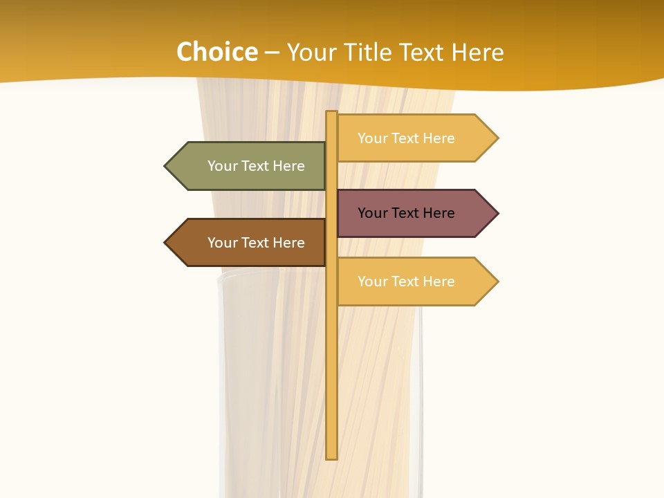 A Glass Filled With Pasta Noodles On Top Of A Table PowerPoint Template