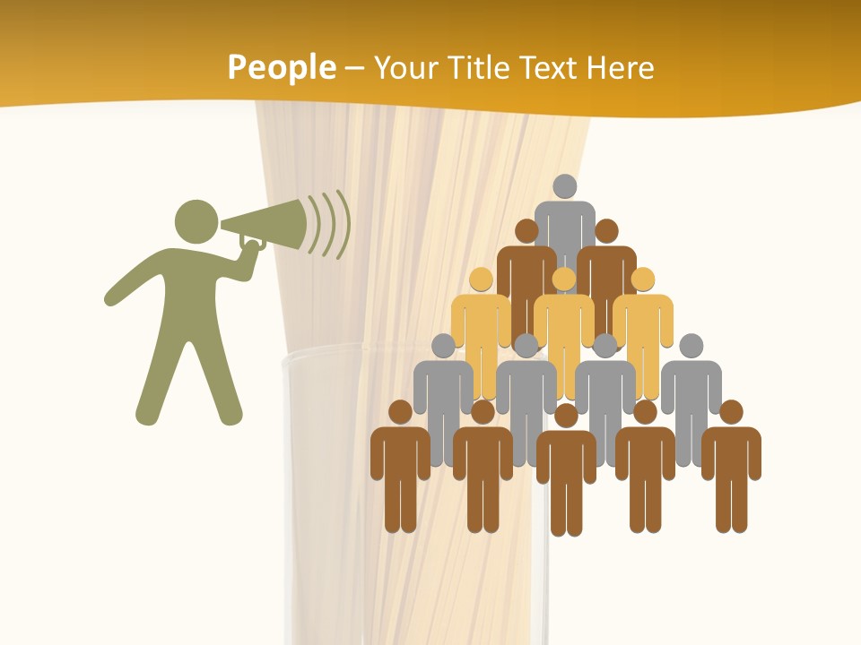 A Glass Filled With Pasta Noodles On Top Of A Table PowerPoint Template