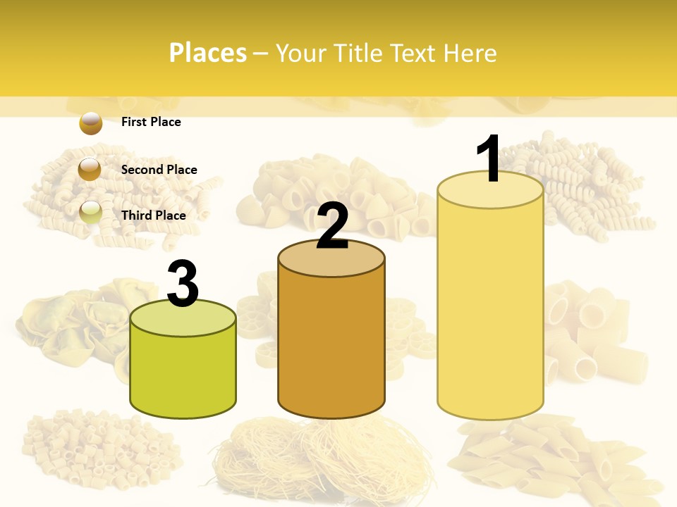 A Bunch Of Different Types Of Pasta On A White Background PowerPoint Template