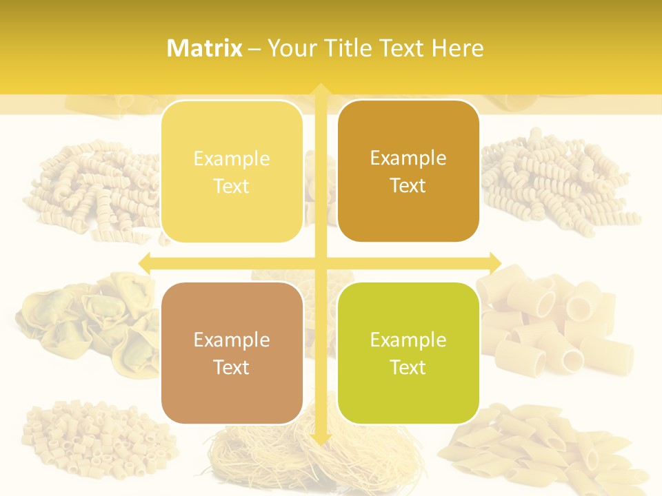 A Bunch Of Different Types Of Pasta On A White Background PowerPoint Template