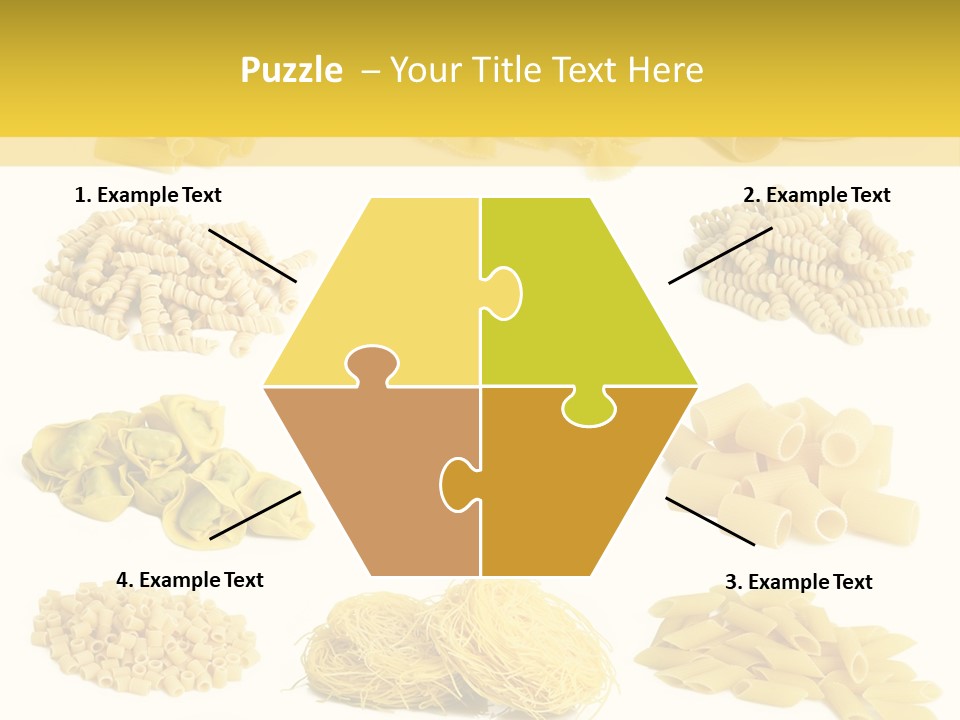 A Bunch Of Different Types Of Pasta On A White Background PowerPoint Template