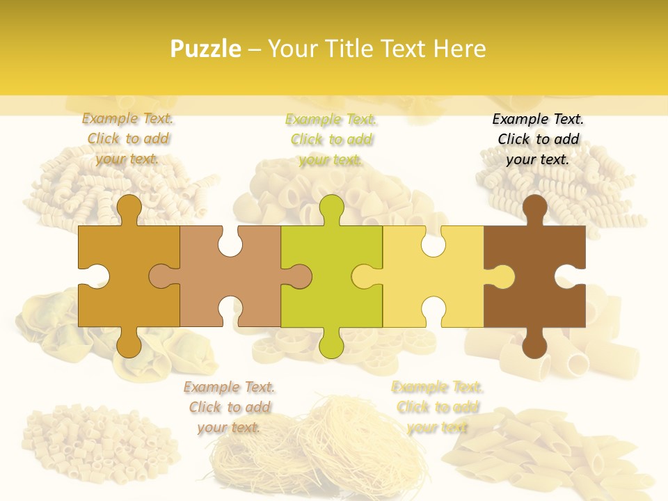 A Bunch Of Different Types Of Pasta On A White Background PowerPoint Template