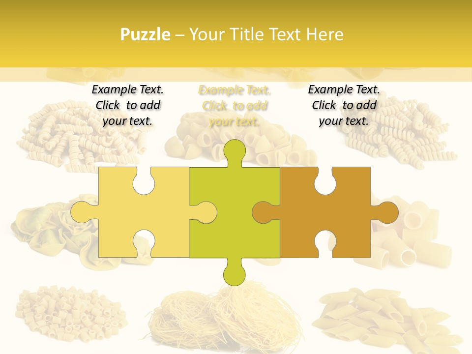 A Bunch Of Different Types Of Pasta On A White Background PowerPoint Template