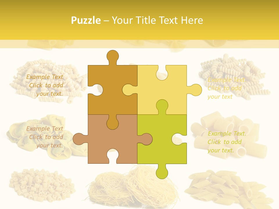 A Bunch Of Different Types Of Pasta On A White Background PowerPoint Template