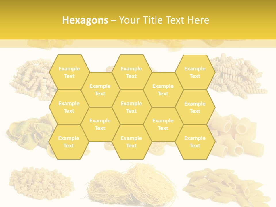 A Bunch Of Different Types Of Pasta On A White Background PowerPoint Template