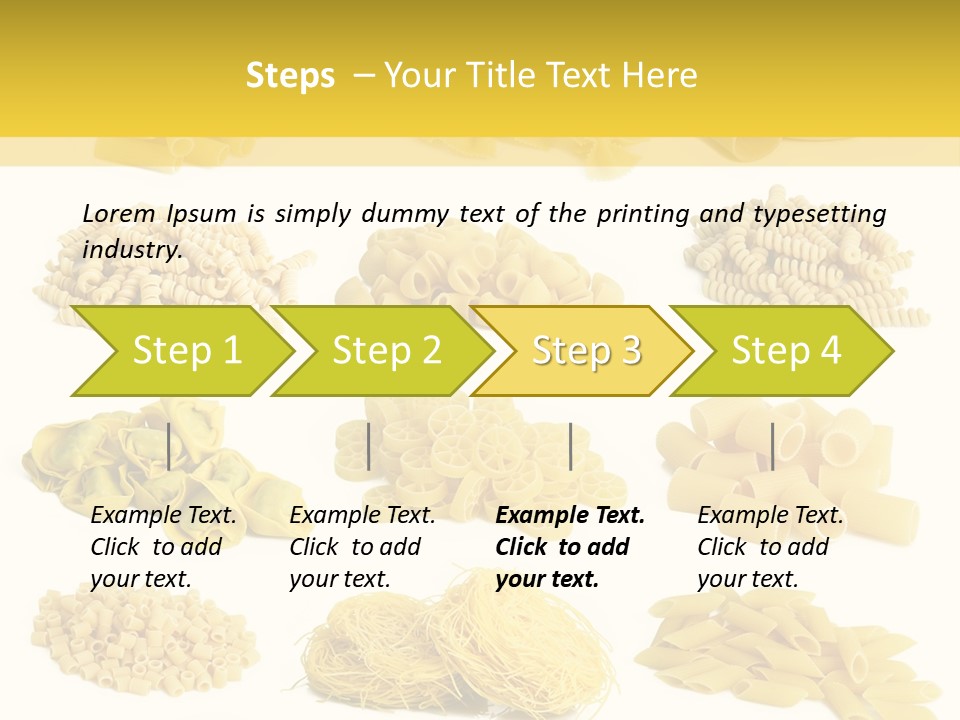 A Bunch Of Different Types Of Pasta On A White Background PowerPoint Template