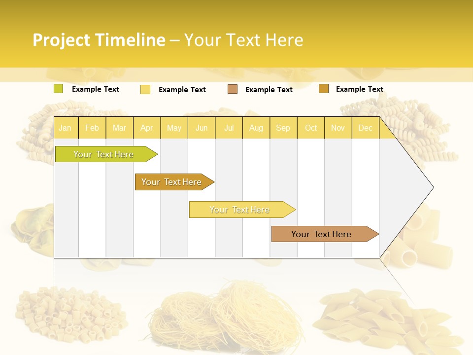 A Bunch Of Different Types Of Pasta On A White Background PowerPoint Template