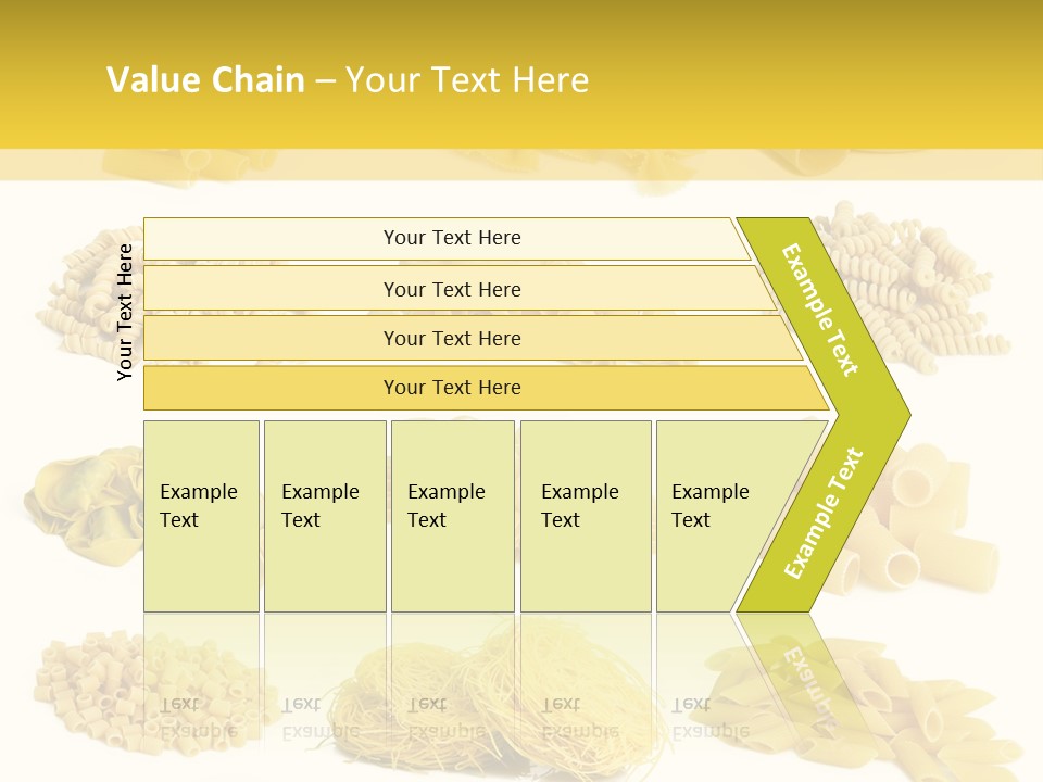 A Bunch Of Different Types Of Pasta On A White Background PowerPoint Template
