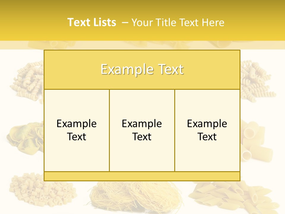 A Bunch Of Different Types Of Pasta On A White Background PowerPoint Template