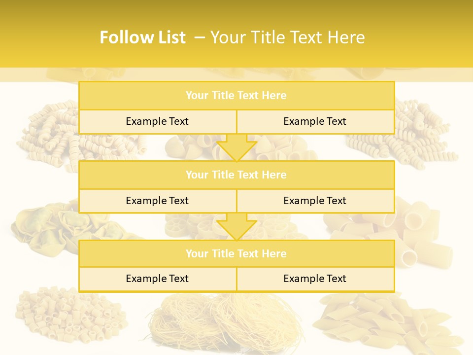 A Bunch Of Different Types Of Pasta On A White Background PowerPoint Template