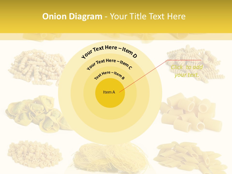 A Bunch Of Different Types Of Pasta On A White Background PowerPoint Template