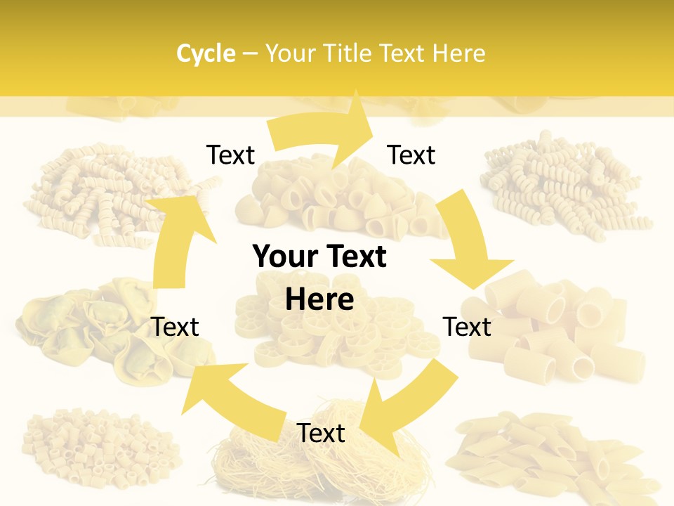 A Bunch Of Different Types Of Pasta On A White Background PowerPoint Template