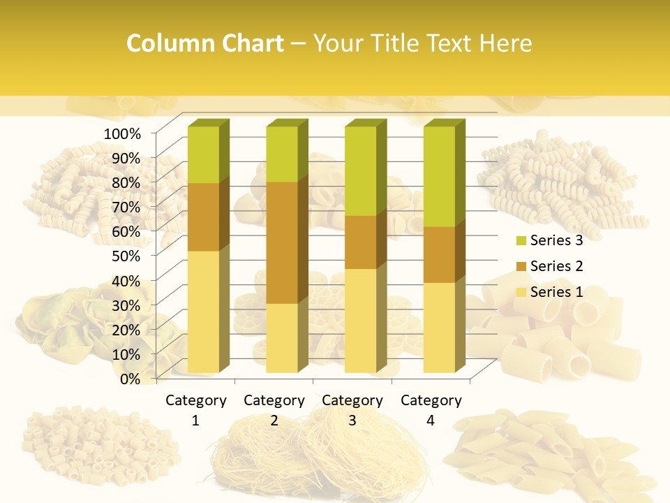 A Bunch Of Different Types Of Pasta On A White Background PowerPoint Template