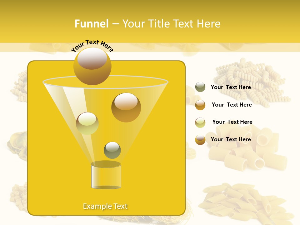 A Bunch Of Different Types Of Pasta On A White Background PowerPoint Template