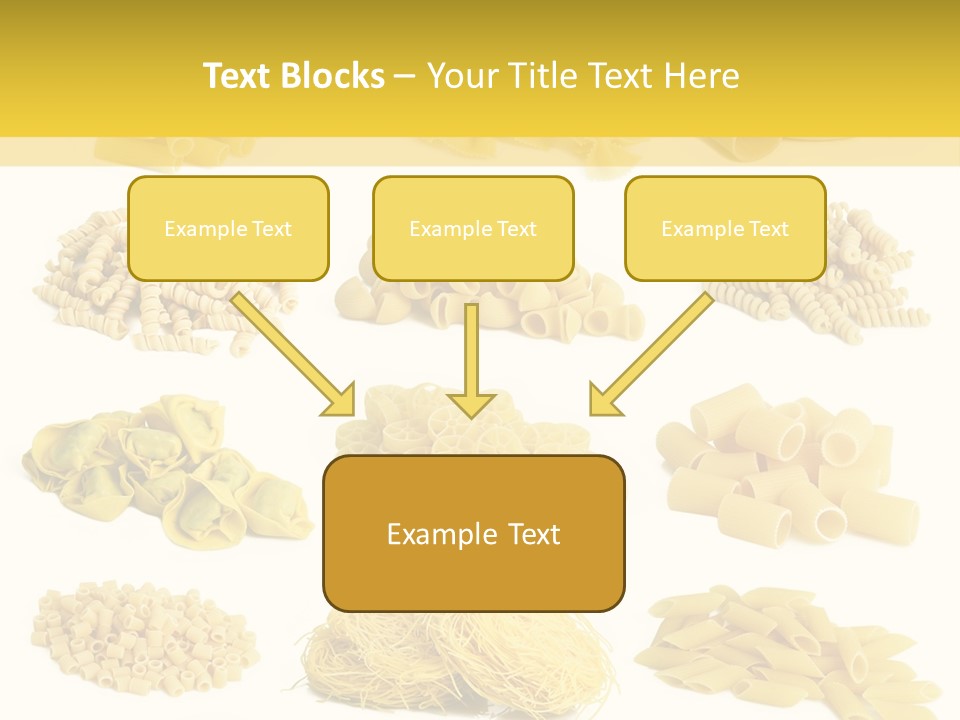 A Bunch Of Different Types Of Pasta On A White Background PowerPoint Template