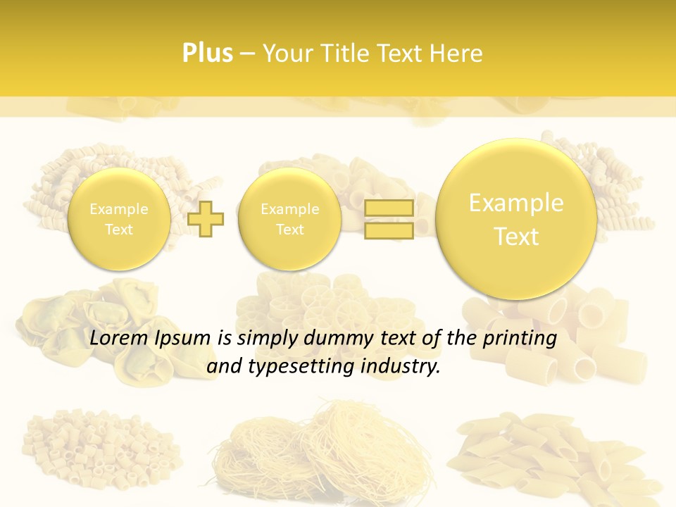 A Bunch Of Different Types Of Pasta On A White Background PowerPoint Template